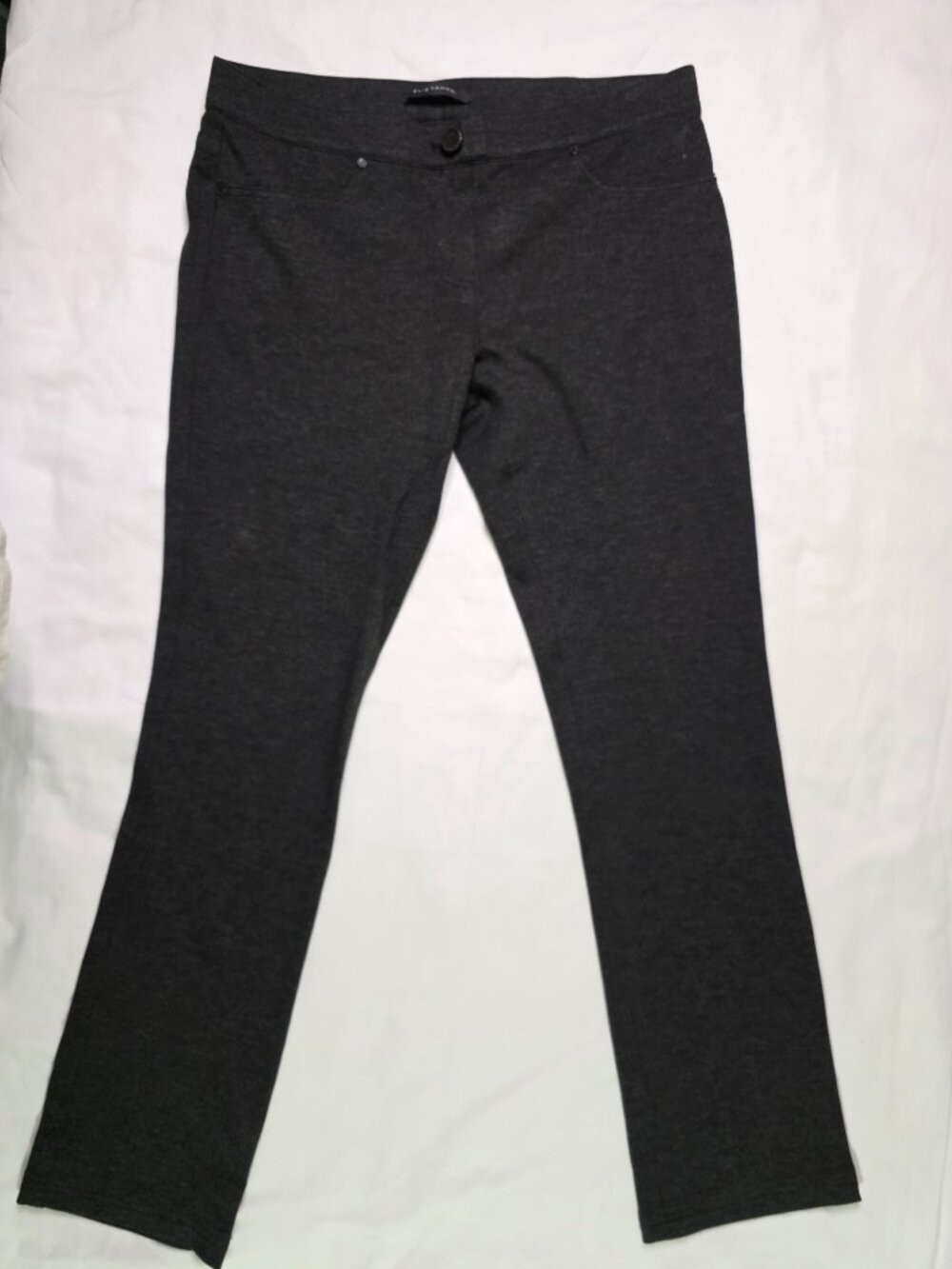 "Elie Tahari Womens Stretch Ponte Knit Pants Charcoal Gray Size M Medium Trouser